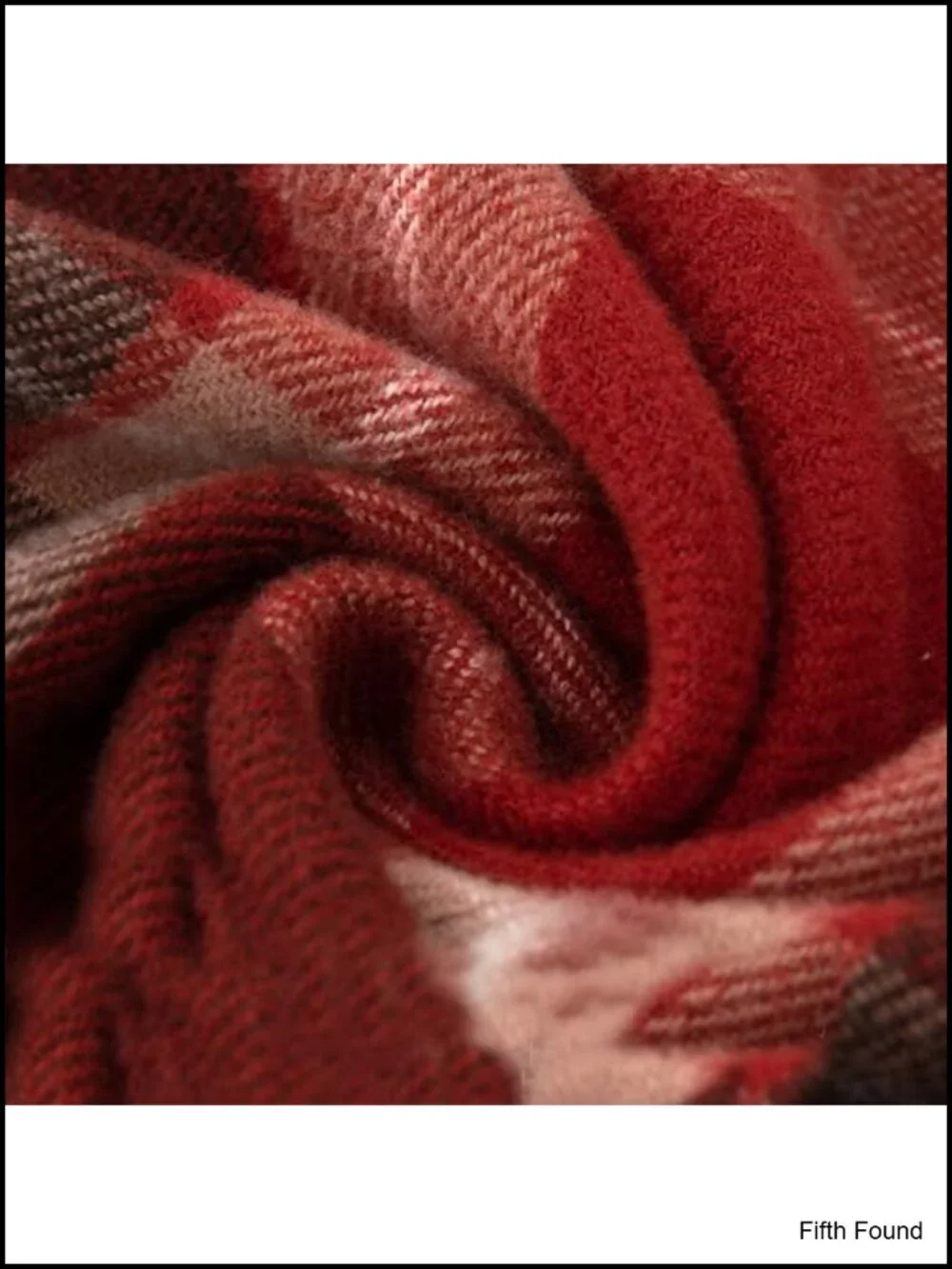 Oversized Plaid Scarf Shawl Wrap Tassel 100% Polyester Winter